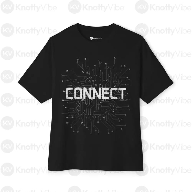 Connect with Style: Unisex Oversized Boxy Tee Graphic Tee Tech-Inspired Shirt Casual Wear Comfortable Tee Unique Gift