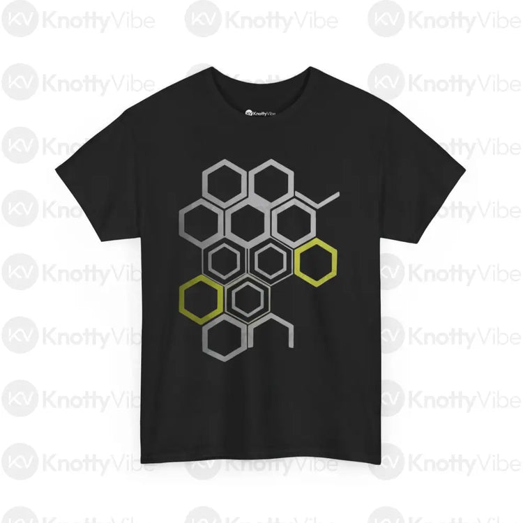 Geometric Honeycomb Unisex Heavy Cotton Tee Graphic Tees Casual Wear Gift for Him Modern Fashion Summer Tee T-Shirt