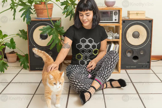 Geometric Honeycomb Unisex Heavy Cotton Tee Graphic Tees Casual Wear Gift for Him Modern Fashion Summer Tee T-Shirt