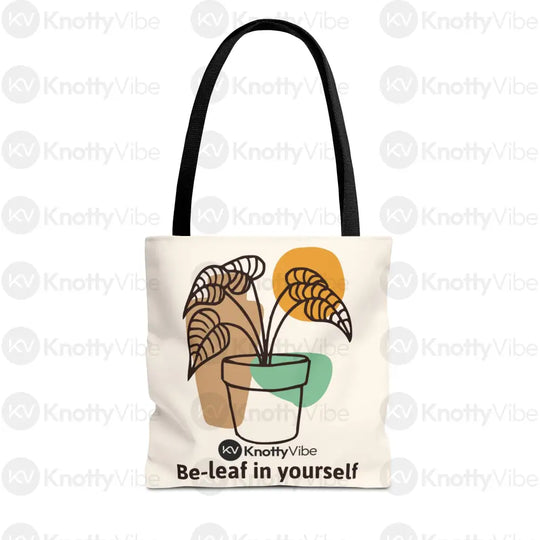 Inspirational Tote Bag - Be-leaf in Yourself | Eco-Friendly Plant Lover Gift Trendy Shopping Bag Motivational Quote