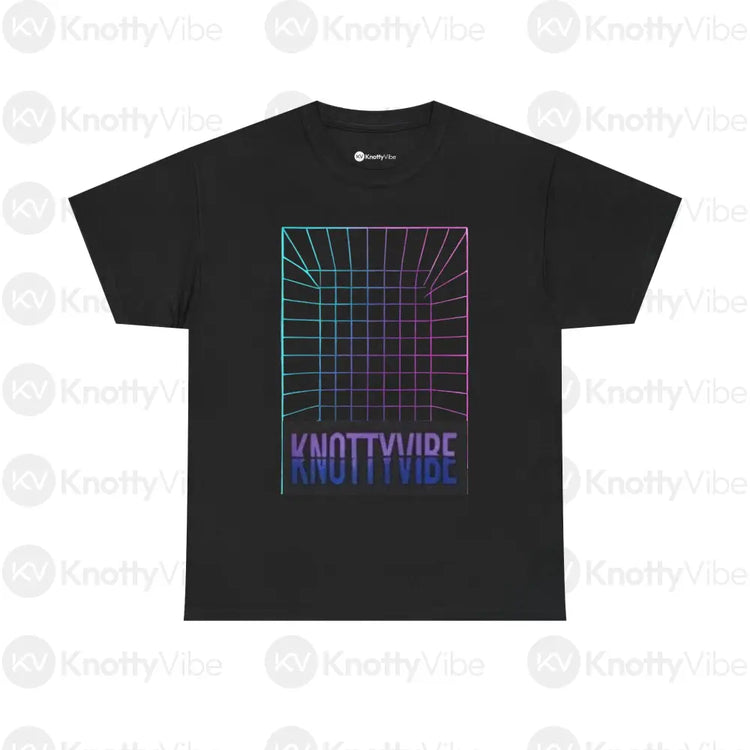 Knotty Vibe Unisex Heavy Cotton Tee | Retro Graphic Tee for Casual Wear Gift for Music Lovers Graphic Tee for Parties