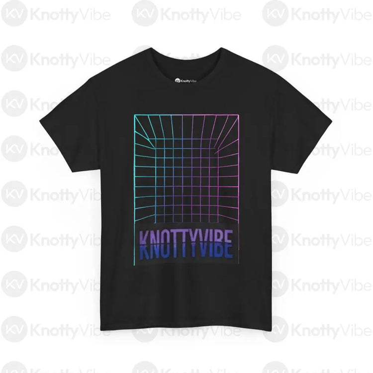 Knotty Vibe Unisex Heavy Cotton Tee | Retro Graphic Tee for Casual Wear Gift for Music Lovers Graphic Tee for Parties