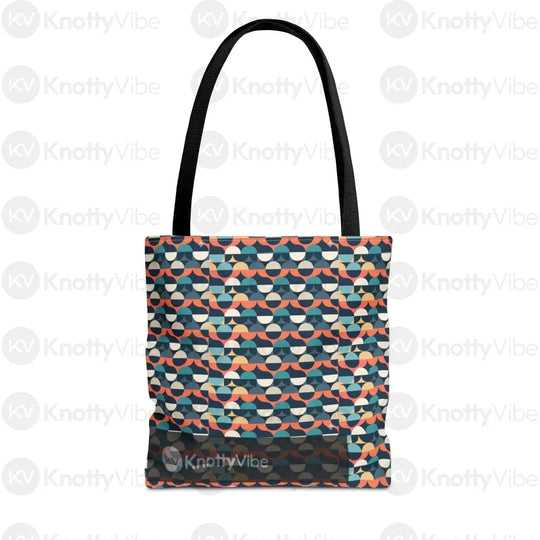 Stylish AOP Tote Bag with Colorful Geometric Design Eco-Friendly Shopper Beach Bag Gift for Her Trendy Handbag Everyday
