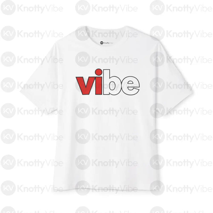 Unisex Boxy Tee with ’vibe’ Graphic Oversized Casual Top Cool Urban Apparel Streetwear Everyday Fashion Gift for
