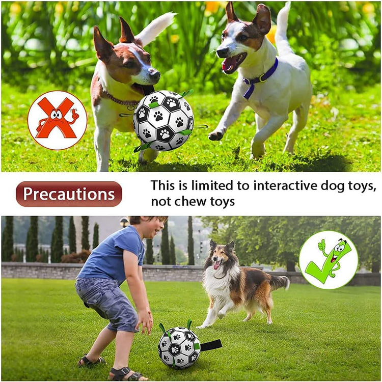 BouncePlay™ Dog Soccer Ball – Interactive Fetch Toy ⚽
