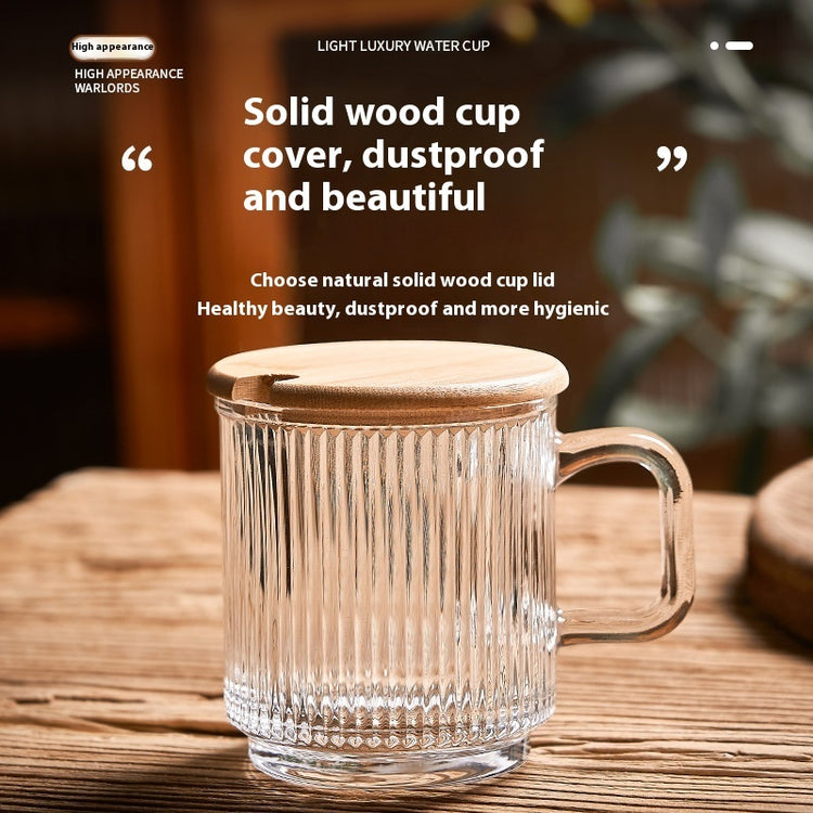 Simple Striped Glass Mug — Thick, Sturdy & Aesthetic ☕✨