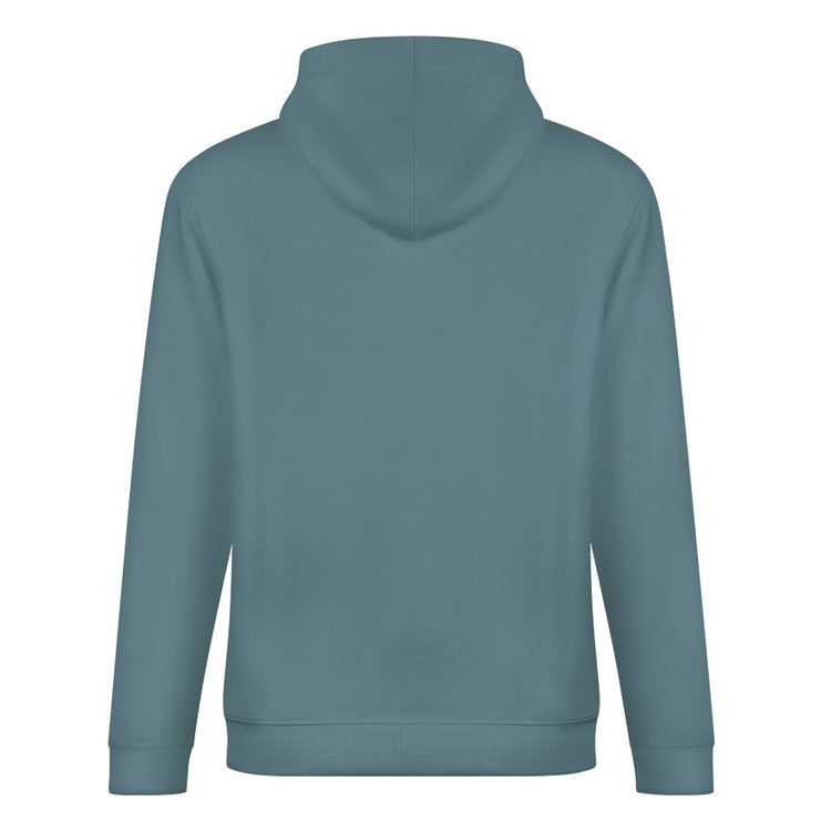 Worry Less Pocket Grey Blue Hoodie