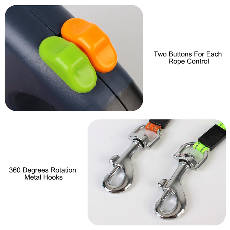 Glow Walk Dual Leash – Tangle-Free, Reflective & Smart ✨