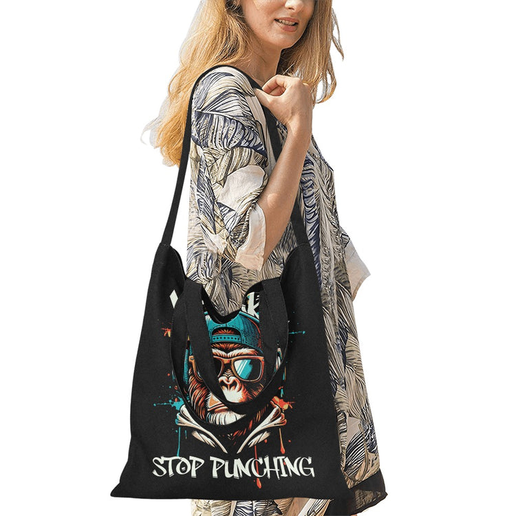 Punching Canvas Tote Bag