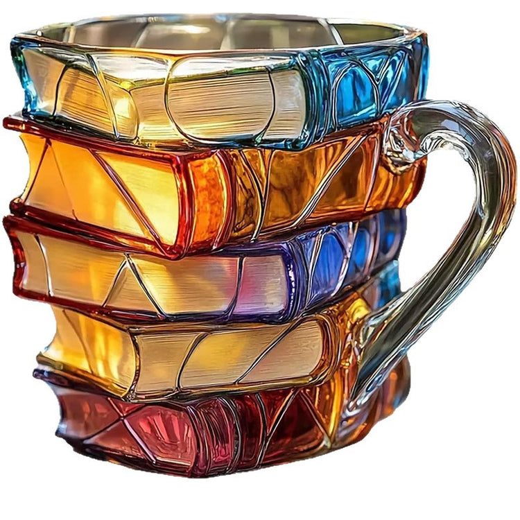 Resin Book Stack Coffee Cup ☕ | Aesthetic Bookish Vibes Mug