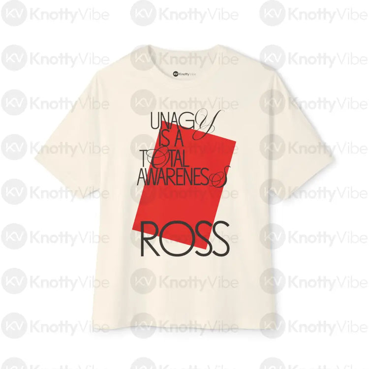 Bold Awareness Tee | Artistic Boxy T-Shirt | Casual Unisex Style Gift for Art Lovers Graphic Tee for Everyday Trendy