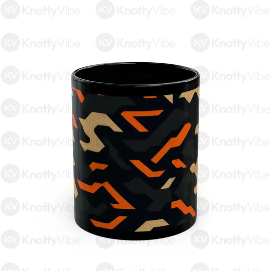 Camo Print Black Mug – Unique Coffee Cup Gift for Him Trendy Kitchen Decor Perfect for Birthdays Weekend Vibes 11oz Mug