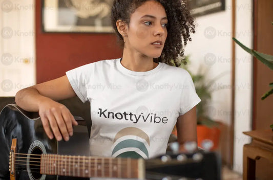 Knotty Vibe Unisex Heavy Cotton Tee - Casual Wear Gift for Friends Summer Fashion Unique Graphic Tee Everyday Comfort