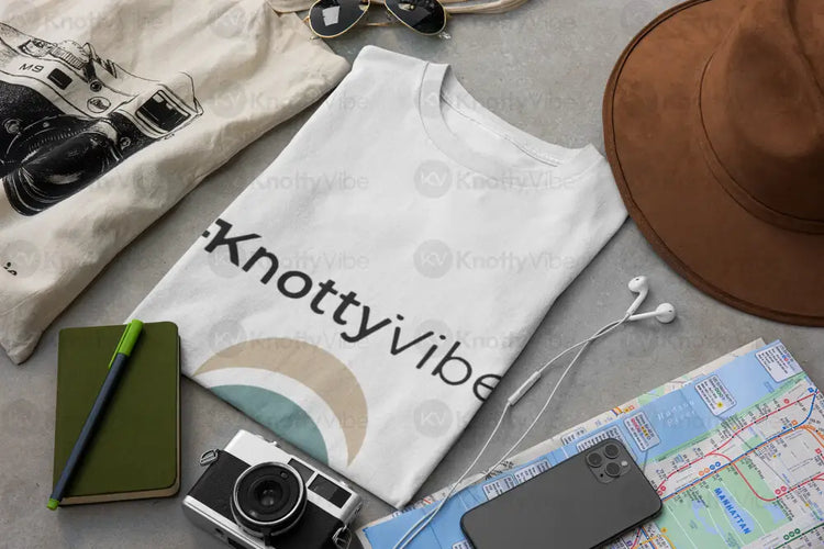 Knotty Vibe Unisex Heavy Cotton Tee - Casual Wear Gift for Friends Summer Fashion Unique Graphic Tee Everyday Comfort