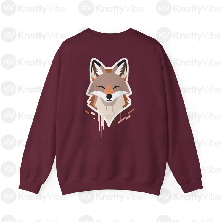 Playful Fox Graphic Sweatshirt Cozy Unisex Apparel Perfect Gift for Animal Lovers Casual Everyday Wear Ideal for Fall