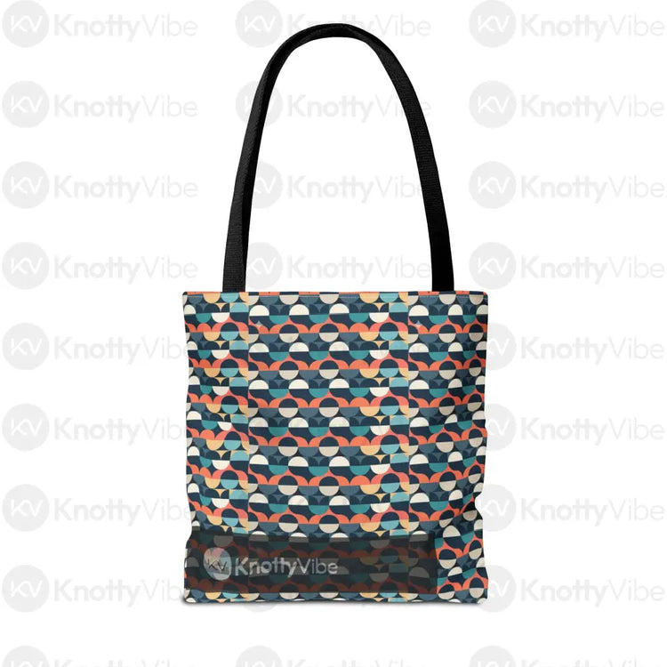 Stylish AOP Tote Bag with Colorful Geometric Design Eco-Friendly Shopper Beach Bag Gift for Her Trendy Handbag Everyday