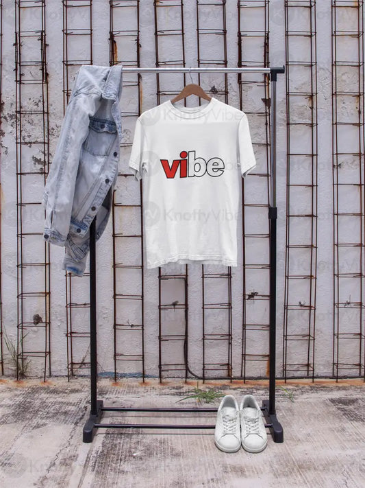 Unisex Boxy Tee with ’vibe’ Graphic Oversized Casual Top Cool Urban Apparel Streetwear Everyday Fashion Gift for
