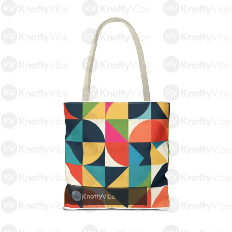 Vibrant Geometric Tote Bag - Eco-Friendly Shopping Bag Stylish Beach Bag Gift for Art Lovers Trendy Carry-All Daily Use